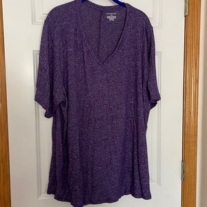 Purple short sleeve swing tunic.
